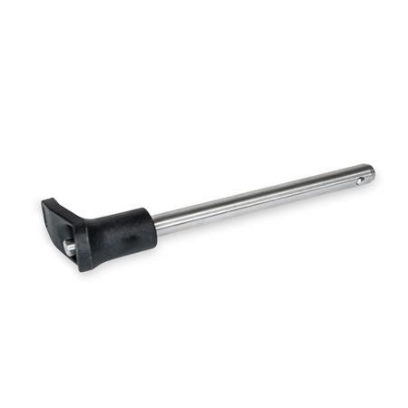GN 113.11 Ball Lock Pins, Pin Stainless Steel AISI 303, L-Handle Plastic 