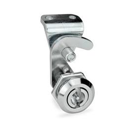 GN 115.8 Hook-Type Latches, Operation with Key Finish locating ring: CR - Chrome plated<br />Type: VDE - With double bit<br />Identification no.: 2 - With latch bracket
