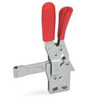 Toggle Clamps, Stainless Steel , Operating Lever Vertical, with Lock Mechanism, with Vertical Mounting Base