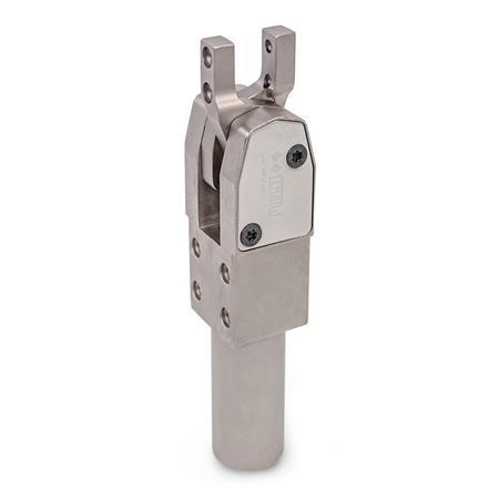 Kraftspanner GN 866: Stahl, pneumatisch, zum zentrischen Spannen