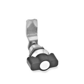 GN 516.5 Rotary Clamping Latches, Stainless Steel Type: KG - With wing knob