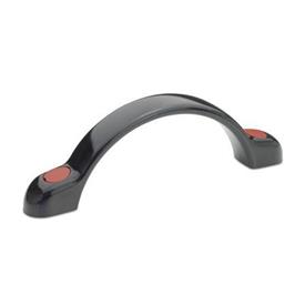 GN 365 Arch Handles, Plastic Color of the cover cap: DRT - Red, RAL 3000, matte finish