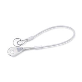 GN 111.2 Retaining Cables, Stainless Steel AISI 304, with Key Rings or One Key Ring and One Mounting Tab Type: B - With mounting tab and key ring<br />Color: TR - Transparent