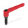 GN 306 Verstellbare Klemmhebel, Zink-Druckguss, Einsatz Stahl, mit Außengewinde, mit Sonderzapfen Form: DZ - Druckzapfen gehärtet
Farbe: R - rot, RAL 3000, strukturmatt