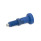 GN 617.2 Doigts d'indexage, plastique, détectables, conforme FDA, goupille de centrage inox, avec/sans position de repos Matériau (Goupille de centrage): NI - Inox
Matériau/Finition: VDB - visible à l’œil nu, bleu, RAL 5005, finition mat
Type: C - avec position de repos, sans contre-écrou