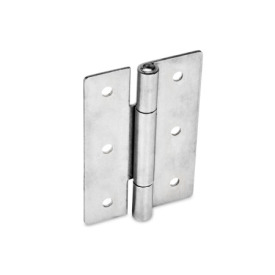 GN 136 Sheet Metal Hinges, Stainless Steel, Square or Vertically Elongated Material: NI - Stainless steel<br />Type: B - With through-holes<br />Length: l2 (1,5) - 1,5-fach verlängert