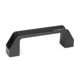 GN 528 Cabinet U-Handles, Plastic Material: ESD - Plastic<br />Color: SW - Black, RAL 9005, matte finish