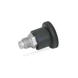 GN 822 Mini Indexing Plungers, Covered Indexing Mechanism Material: NI - Stainless steel<br />Type: C - With rest position