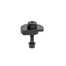 GN 918.2 Clamping Bolts, Steel, Downward Clamping, Screw from the Back Type: SKB - With hex<br />Clamping direction: R - By clockwise rotation (drawn version)