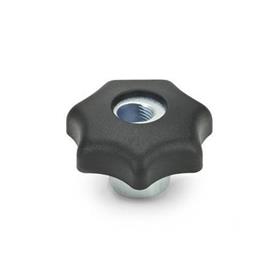 GN 6336.3 Quick Release Star Knobs, Plastic 