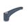 GN 604.1 Adjustable Hand Levers, Plastic, Detectable, FDA Compliant, Insert Stainless Steel, with Internal Thread Material / Finish: MDB - Metal detectable, blue, RAL 5001, matte finish