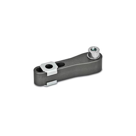 Spannarme GN 875.2: für Schwenkspanner GN 875 / GN 876, Aluminium, mit Langloch
