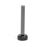 Ball Jointed Leveling Feet, Thrust Pad NBR, Threaded Stud Steel / Stainless Steel