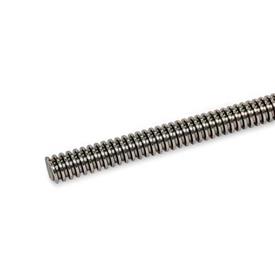 GN 103 Trapezoidal Lead Screws, Steel / Stainless Steel, Single- or Multi-start Material: NI - Stainless steel<br />Lead direction: RH - Right-hand thread