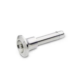 GN 114.6 Locking Pins, Stainless Steel, with Axial Lock 