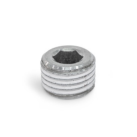 DIN 906 Threaded Plugs, Stainless Steel, with Conical Thread Material: NI - Stainless steel<br />Type: GPC - With micro encapsulation