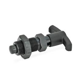 GN 817.4 Indexing Plungers with T-Handle Type: CK - with rest position, with lock nut