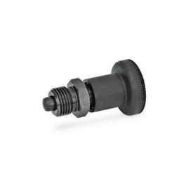 GN 607.1 Indexing Plungers, Steel / Plastic Knob Type: A - Without lock nut
