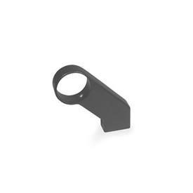 GN 333.8 Handle Legs for Tubular Handles, Zinc Die Casting Finish: SW - Black, RAL 9005, textured finish