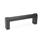 GN 669 Tubular Handles, Aluminum Type: A - Mounting from the back (threaded blind bore)
Finish: SW - Black, RAL 9005, textured finish