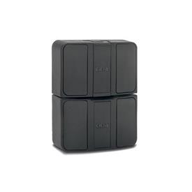 GN 449.1 Spring-Bolt Door Latches, Plastic, Adjustable, with Cover Type: A - Snap lock, without interlock, without finger handle<br />Color: SW - Black, matte finish
