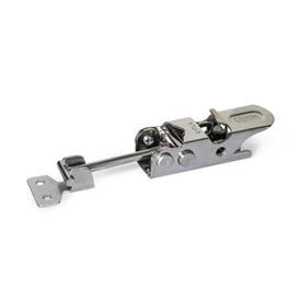GN 761.1 Toggle Latches, Steel / Stainless Steel, with Lock Mechanism Type: T - Latch bolt with T-head, with catch<br />Material: NI - Stainless steel