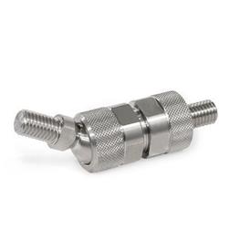 GN 782 Ball Joints, Stainless Steel Material: NI - Stainless steel<br />Type: KS - Ball with threaded stud<br />Identification No.: 2 - Mounting socket with external thread