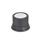 GN 726.2 Drehknöpfe, Aluminium, schwarz eloxiert Form: A - mit Markierungspfeil
Kennziffer: 1 - mit Druckschraube