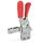 GN 810.4 Toggle Clamps, Stainless Steel , Operating Lever Vertical, with Lock Mechanism, with Vertical Mounting Base Material: NI - Stainless steel
Type: BL - Forked clamping arm, with two flanged washers