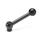 GN 6337.3 Adjustable Clamping Levers, Steel, with Internal Thread, Push to Disengage Type: N - Angled lever