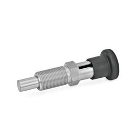 GN 817.8 Stainless Steel Indexing Plungers, Removable Material: NI - Stainless steel<br />Type: C - With rest position, without lock nut