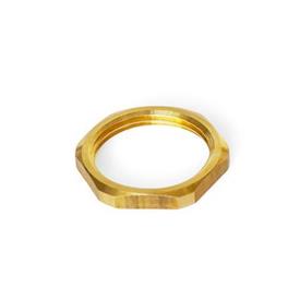 GN 7430 Mounting Nuts, Brass, for Hydraulic Components Material: MS - Brass