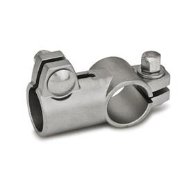 GN 192.5 T-Angle Connector Clamps, Stainless Steel Type: A - Without Seals