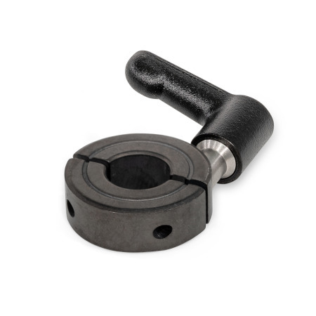 Anelli di bloccaggio scomponibili GN 707.4: Acciaio / acciaio INOX / alluminio con maniglia a ripresa