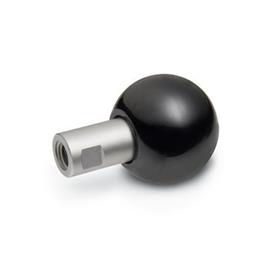 GN 319.5 Revolving Ball Knobs, Plastic / Stainless Steel Type: B - With internal thread