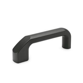 GN 559 Cabinet U-Handles, Aluminum Type: A - Closed type<br />Finish: SW - Black, RAL 9005, textured finish