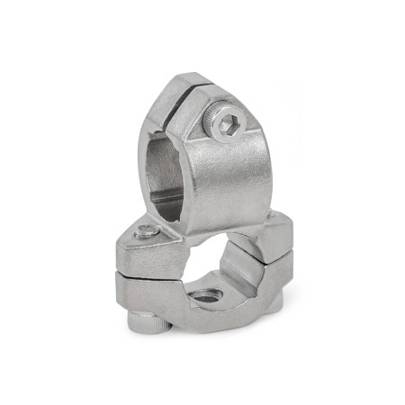 Two-Way Connector Clamps GN 131.3: Stainless Steel, Split Assembly