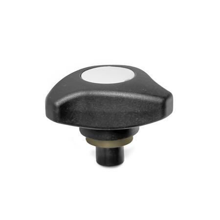Pomos trilobulados limitadores de par GN 3664: Pomo plástico, mecanismo de limitación de par acero