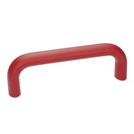GN 565 Cabinet U-Handles, Aluminum Finish: RS - Red, RAL 3000, textured finish