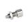 GN 514 Stainless Steel Locking Plungers, with Cardioid Curve Mechanism (Retractable Pen Principle) Type: AKN - With lock nut, with stainless steel knob