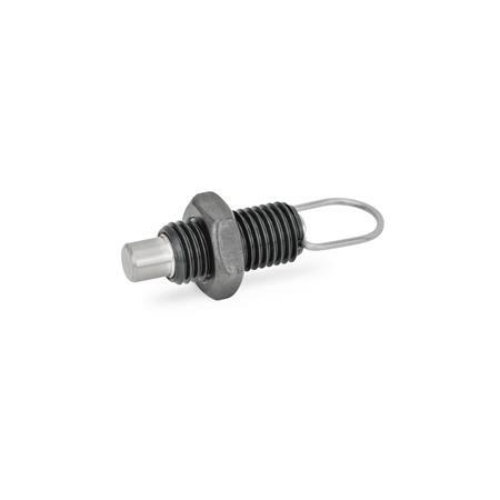 Indexing Plungers GN 413: Steel, with and without Rest Position