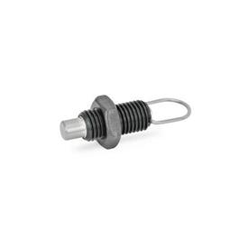 GN 413 Indexing Plungers, Steel Type: AK - without rest position, with lock nut