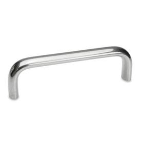 GN 565.5 Cabinet U-Handles, Stainless Steel Type: A - Mounting from the back (threaded blind bore)<br />Finish: GP - Slip polished, shiny metallic