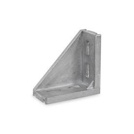 GN 30b Winkel, Aluminium, für Aluprofile (b-Baukasten) Form: A - ohne Zubehör<br />Oberfläche: AB - blank<br />Größe: 30x60/40x80/45x90