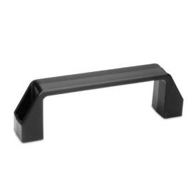 GN 528 Cabinet U-Handles, Plastic Material: PP - Plastic<br />Color: SW - Black, RAL 9005, matte finish