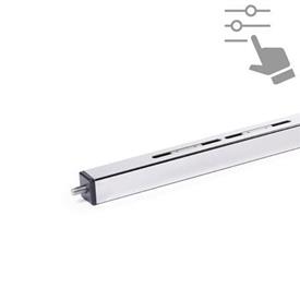 GN 2921 Square Linear Actuators, Steel / Stainless Steel, with Two Opposing Connectors, Configurable 