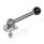 GN 918.6 Clamping bolts, Stainless Steel, Upward Clamping, Screw from the Back Type: KVB - With ball lever, angular (serration)
Clamping direction: R - By clockwise rotation (drawn version)
