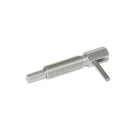 Indexing Plungers GN 7017: Stainless Steel, with Lever, with and without Rest Position