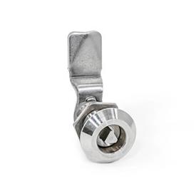 GN 515 Latches, Stainless Steel, with Extended Housing, Operation with Socket Keys Type: DK - With triangular spindle