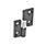 GN 337 Hinges, Detachable, Zinc Die casting Material: ZD - Zinc die casting
Finish: SW - Black, RAL 9005, textured finish
Identification no.: 2 - fixed bearing (pin) left